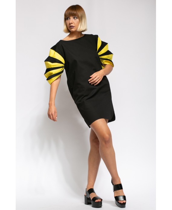 BORA BLACK AND YELLOW DRESS