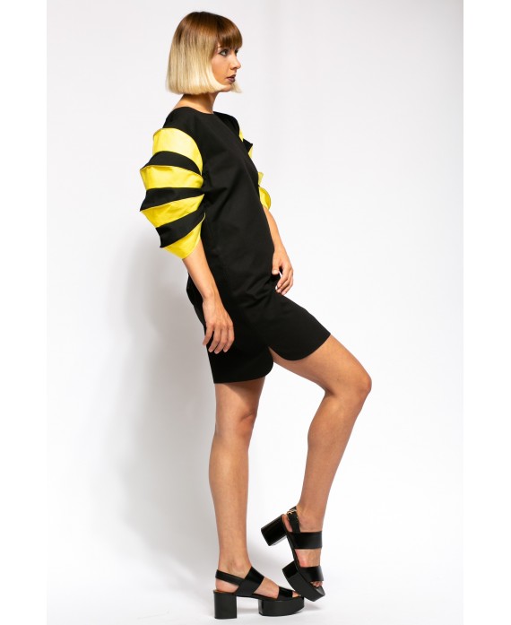 BORA BLACK AND YELLOW DRESS