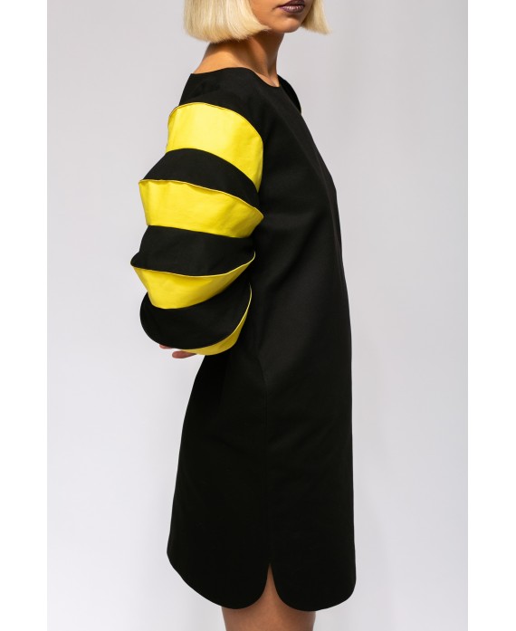 BORA BLACK AND YELLOW DRESS