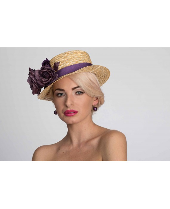 CLASSIC CANOTIER WITH PURPLE FLOWERS